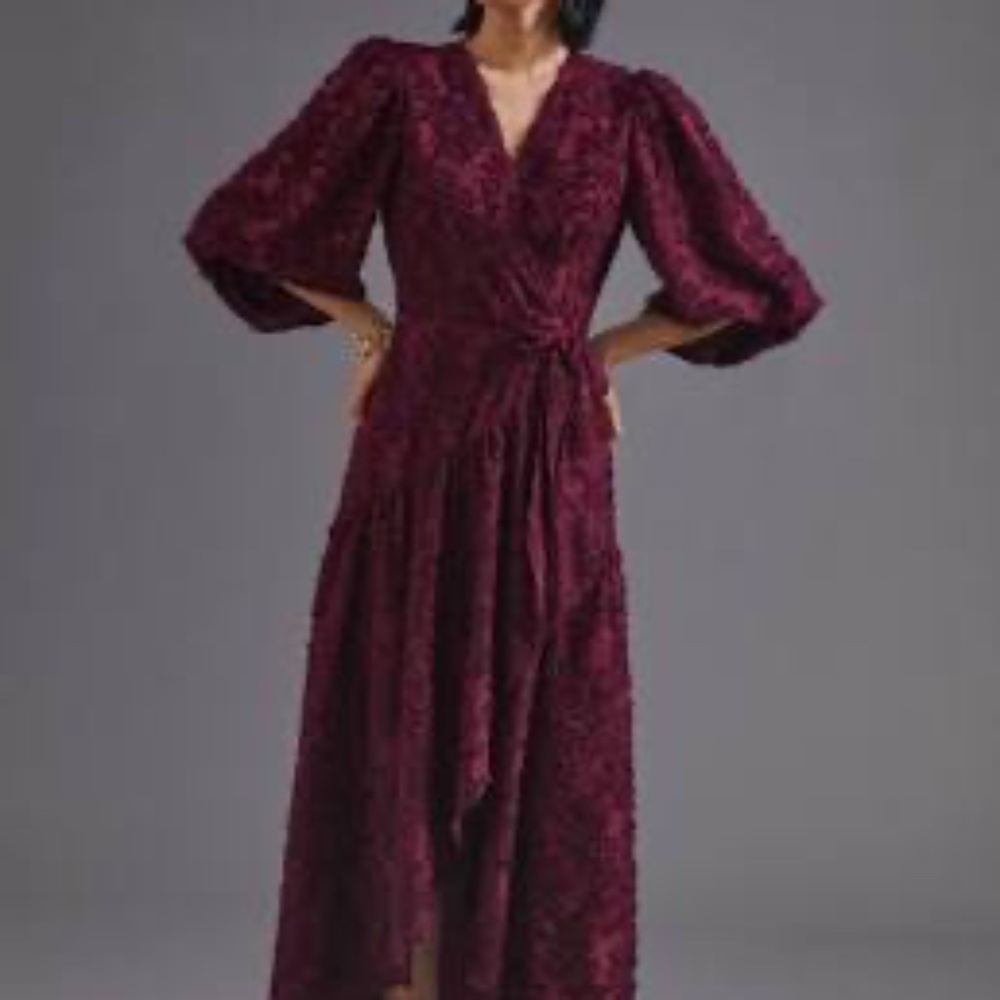 Rosa Floral Wrap Maxi Dress, hutch, 1x